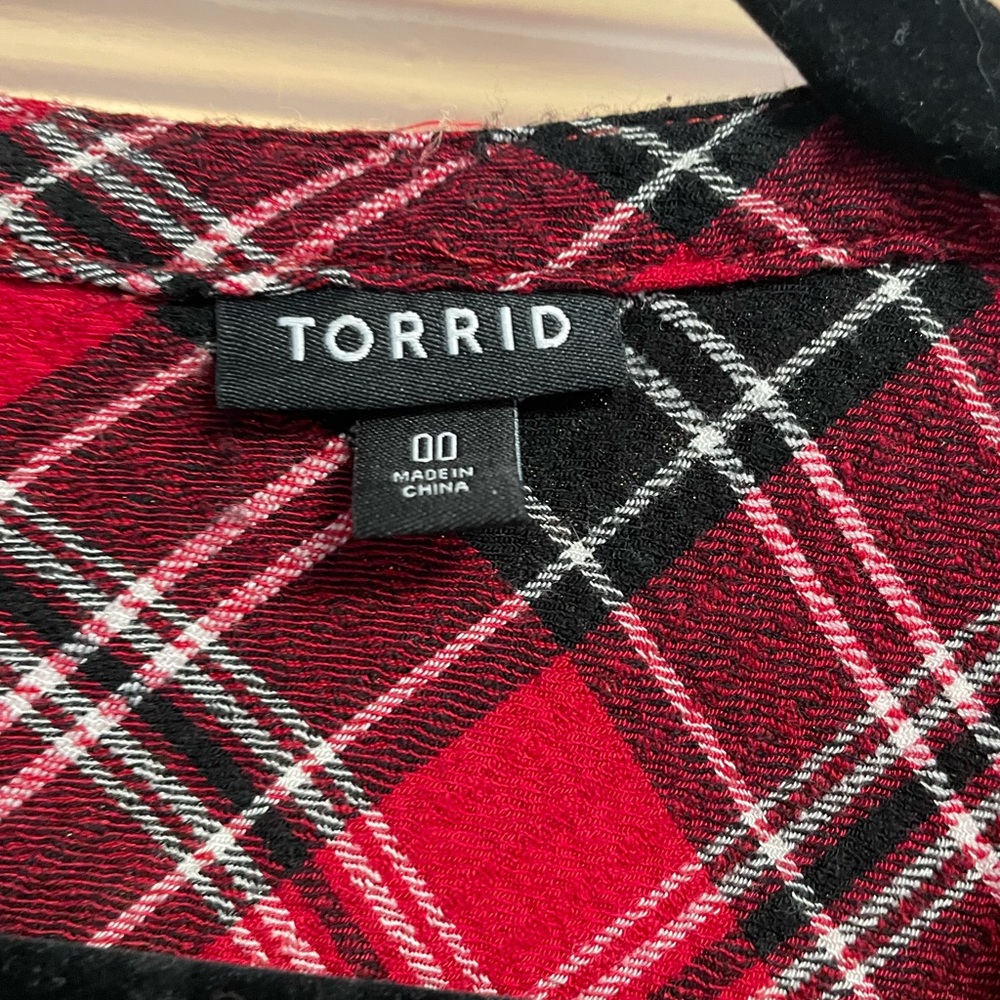 Torrid flannel baby doll top